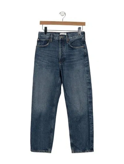 Pre-owned Agolde High-rise Straight Leg Jeans In Blue