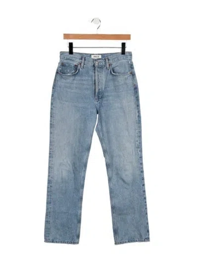 Pre-owned Agolde High-rise Straight Leg Jeans In Blue