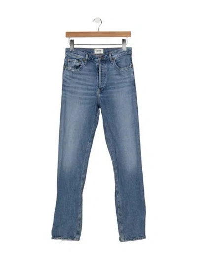 Pre-owned Agolde High-rise Straight Leg Jeans In Blue