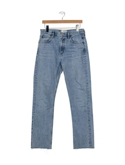 Pre-owned Agolde High-rise Straight Leg Jeans In Blue