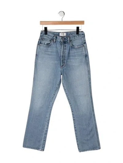 Pre-owned Agolde High-rise Straight Leg Jeans In Blue