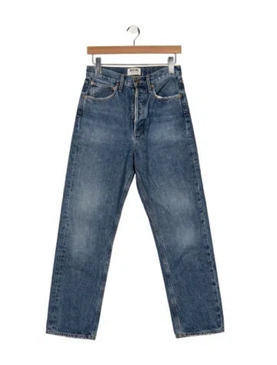 Pre-owned Agolde High-rise Straight Leg Jeans In Blue