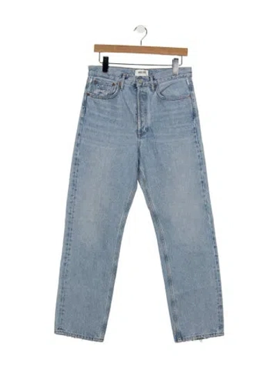 Pre-owned Agolde High-rise Straight Leg Jeans In Blue