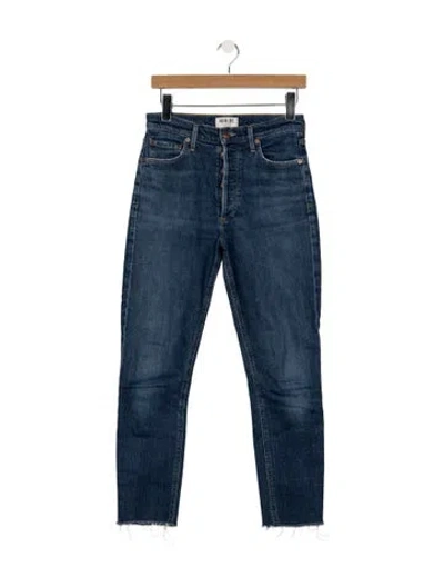 Pre-owned Agolde High-rise Straight Leg Jeans In Blue