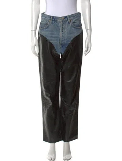 Pre-owned Agolde High-rise Straight Leg Jeans In Blue