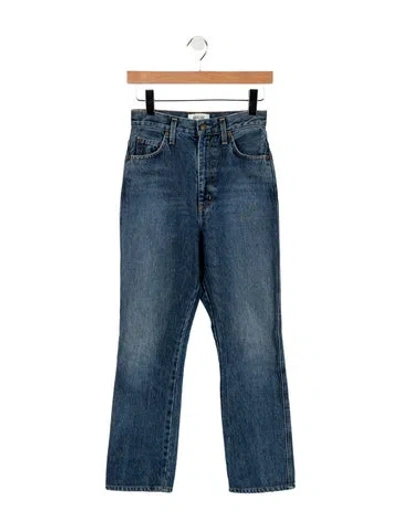 Pre-owned Agolde High-rise Straight Leg Jeans In Blue