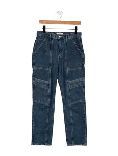 Pre-owned Agolde High-rise Straight Leg Jeans In Blue
