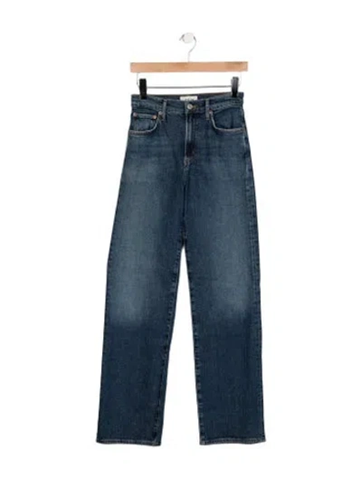 Pre-owned Agolde High-rise Straight Leg Jeans In Blue