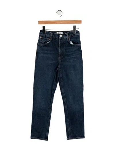 Pre-owned Agolde High-rise Straight Leg Jeans In Blue