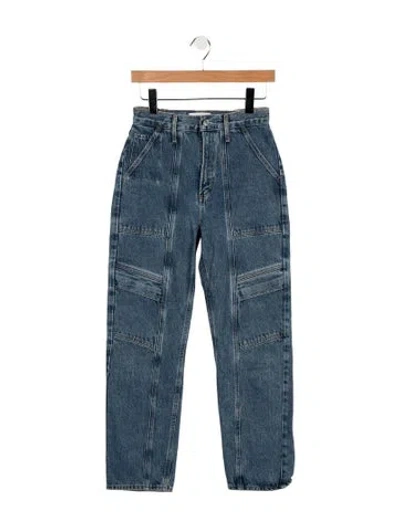 Pre-owned Agolde High-rise Straight Leg Jeans In Blue