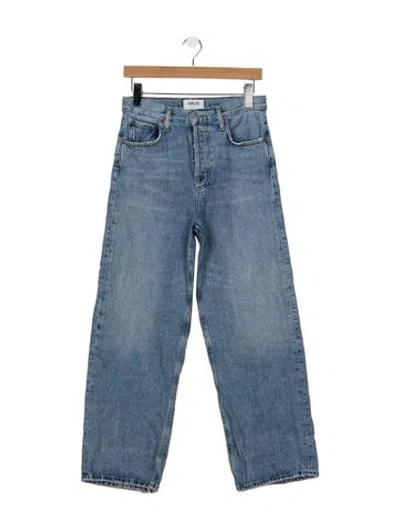 Pre-owned Agolde High-rise Straight Leg Jeans In Blue