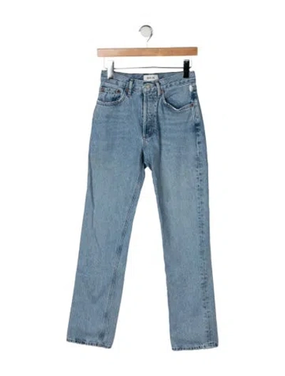 Pre-owned Agolde High-rise Straight Leg Jeans In Blue