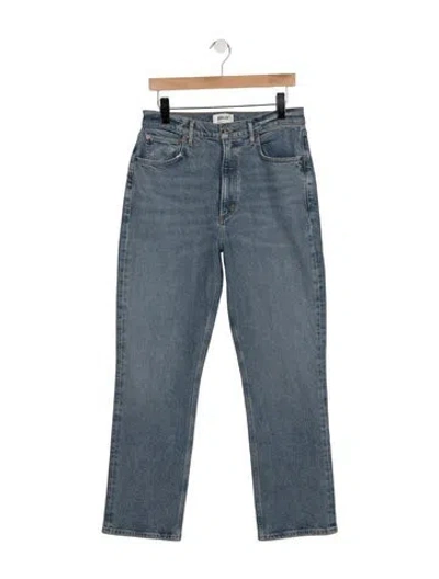 Pre-owned Agolde High-rise Straight Leg Jeans In Blue