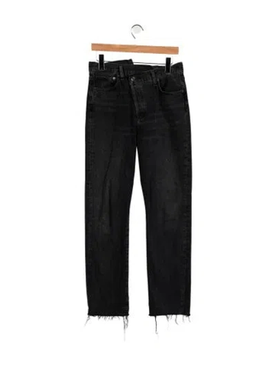Pre-owned Agolde High-rise Straight Leg Jeans In Blue