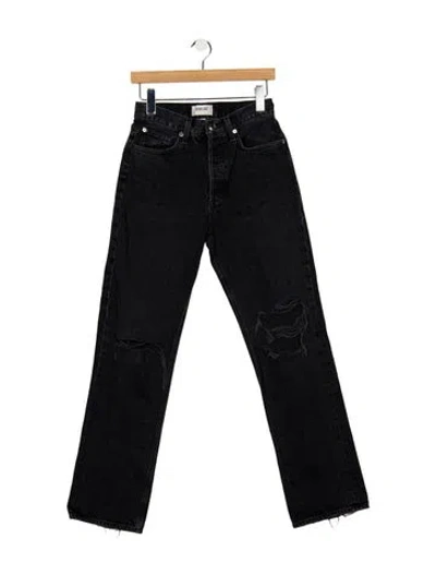 Pre-owned Agolde High-rise Straight Leg Jeans In Blue