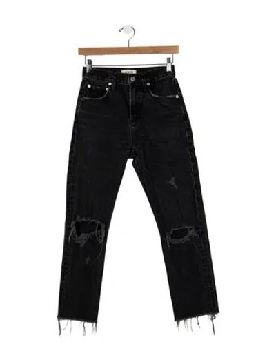 Pre-owned Agolde High-rise Straight Leg Jeans In Blue