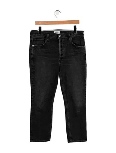 Pre-owned Agolde High-rise Straight Leg Jeans In Blue