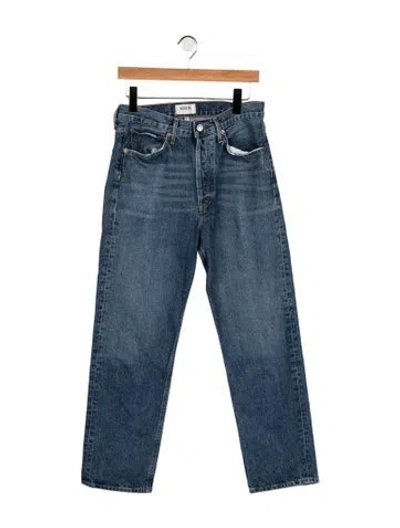 Pre-owned Agolde High-rise Straight Leg Jeans In Blue