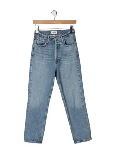 Pre-owned Agolde High-rise Straight Leg Jeans In Blue