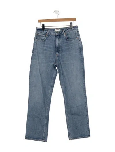 Pre-owned Agolde High-rise Straight Leg Jeans In Blue