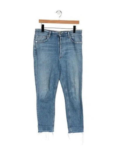 Pre-owned Agolde High-rise Straight Leg Jeans In Blue