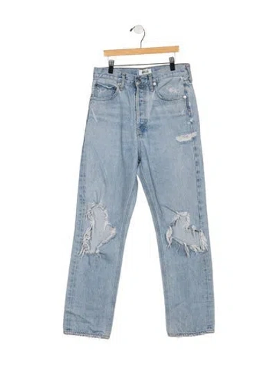 Pre-owned Agolde High-rise Straight Leg Jeans In Blue