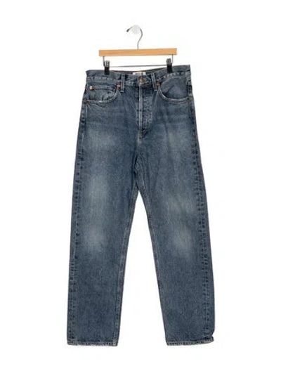 Pre-owned Agolde High-rise Straight Leg Jeans In Blue
