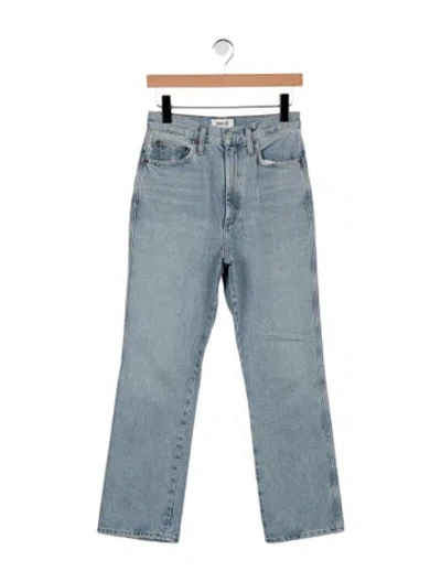 Pre-owned Agolde High-rise Straight Leg Jeans In Blue