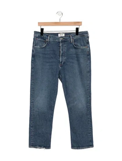 Pre-owned Agolde High-rise Straight Leg Jeans In Blue