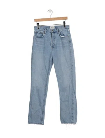 Pre-owned Agolde High-rise Straight Leg Jeans In Blue