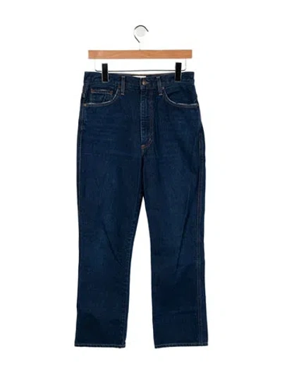 Pre-owned Agolde High-rise Straight Leg Jeans In Blue