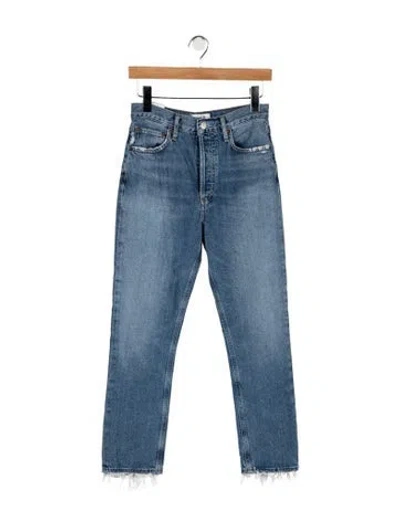 Pre-owned Agolde High-rise Straight Leg Jeans In Blue