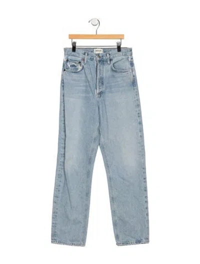 Pre-owned Agolde High-rise Straight Leg Jeans In Blue