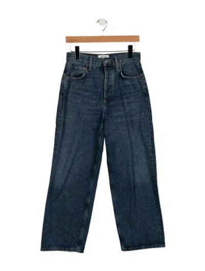 Pre-owned Agolde High-rise Straight Leg Jeans In Blue