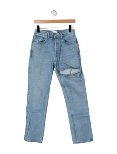 Pre-owned Agolde High-rise Straight Leg Jeans In Blue