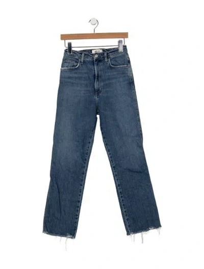 Pre-owned Agolde High-rise Straight Leg Jeans In Blue
