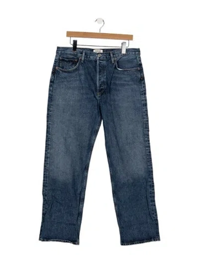 Pre-owned Agolde High-rise Straight Leg Jeans In Blue