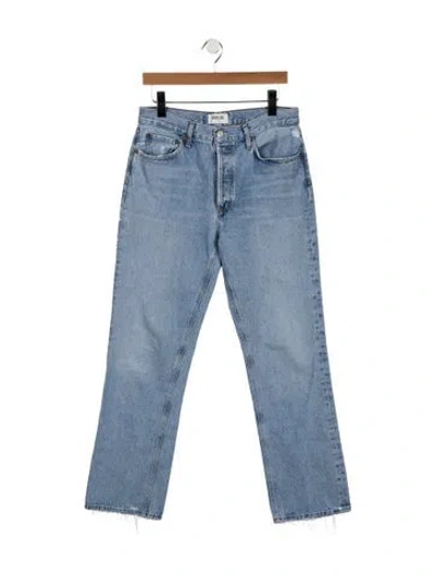 Pre-owned Agolde High-rise Straight Leg Jeans In Blue