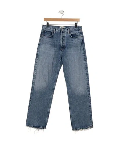 Pre-owned Agolde High-rise Straight Leg Jeans In Blue