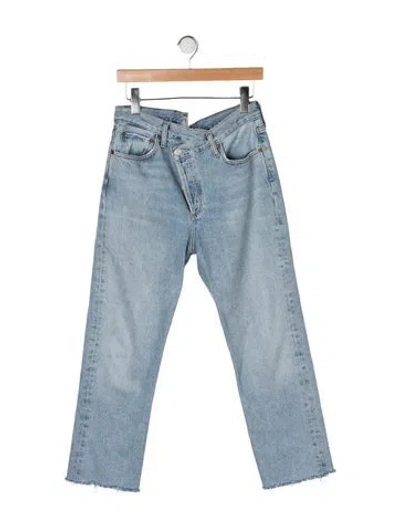 Pre-owned Agolde High-rise Straight Leg Jeans In Blue