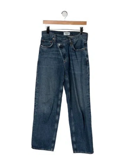 Pre-owned Agolde High-rise Straight Leg Jeans In Blue