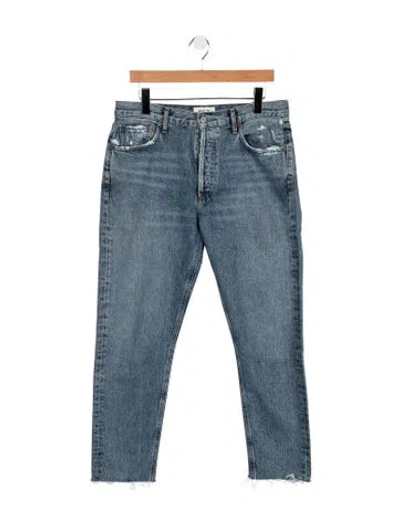 Pre-owned Agolde High-rise Straight Leg Jeans In Blue