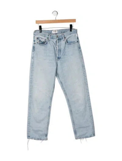 Pre-owned Agolde High-rise Straight Leg Jeans In Blue