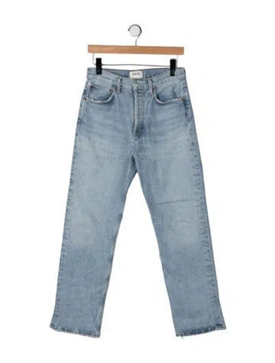 Pre-owned Agolde High-rise Straight Leg Jeans In Blue