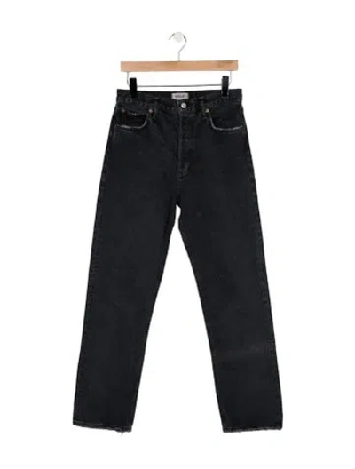 Pre-owned Agolde High-rise Straight Leg Jeans In Blue
