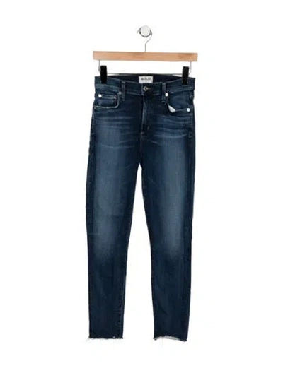 Pre-owned Agolde High-rise Straight Leg Jeans In Blue