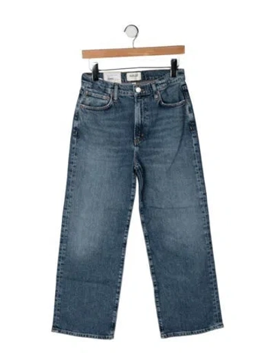 Pre-owned Agolde High-rise Straight Leg Jeans In Blue