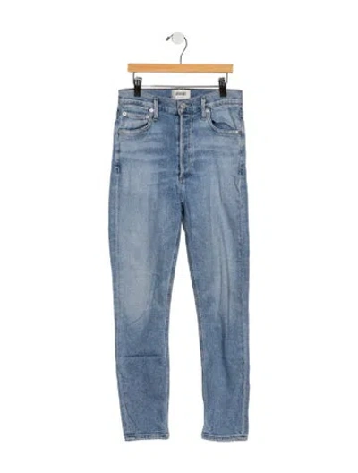 Pre-owned Agolde High-rise Straight Leg Jeans In Blue