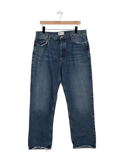 Pre-owned Agolde High-rise Straight Leg Jeans In Blue