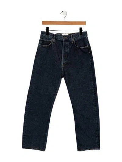 Pre-owned Agolde High-rise Straight Leg Jeans In Blue